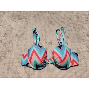 AERIE SIZE 34C Blakely Chevron Striped Bikini Top